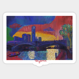 Melbourne - Princess Bridge on the Yarra River Sticker